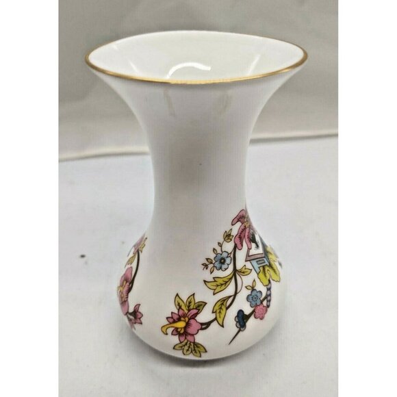 Aristocrat England Fine Bone China Hand Painted Bud Vase 4 1/4" - Picture 3 of 12